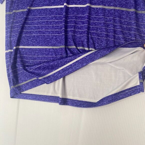 PGA Tour Mens Shirt Polo XL Extra Large Purple Striped Short Sleeve Golf Soft - Picture 12 of 12